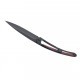 Couteau Deejo lame 9.5cm lisse noire manche bois de rose - 4