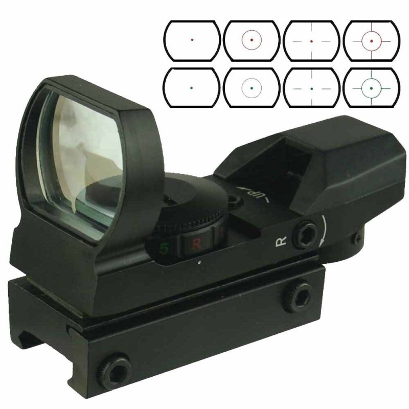 Point Rouge et Vert 30mm Red Dot 5 intensités pour arme