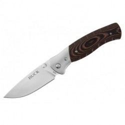 Couteau Buck Small Folding Selkirk lame 8.3cm Lisse Satin manche Micarta - 835BRS