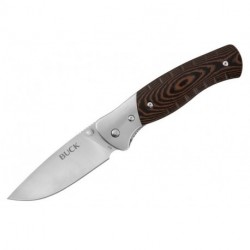 Couteau Buck Folding Selkirk lame 9.8cm Lisse Satin manche Micarta - 836BRS - 2