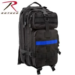 Sac à dos Tactique Medium Transport Ligne bleue de Rothco - Noir - 1