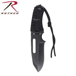 Couteau Paracorde & Kit allume feu (noir) - Rothco - 1