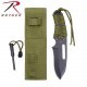 Couteau Paracorde & Kit allume feu (vert) - Rothco - 1