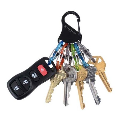 Mousqueton porte-clés avec attache, acier inoxydable, Key Rack S-Biner,  Nite Ize