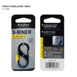 S-Biner SlideLock acier n°2 noir Nite Ize