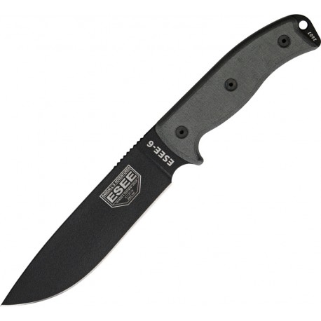 Couteau lame lisse étui noir Model 6 Esee - 1