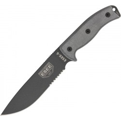 Couteau lame semi dentelée étui noir Model 6 Esee - 2