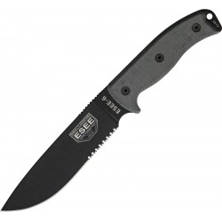 Couteau Model 6 lame noire gaine feu Fixed Blade Esee - 2