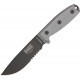 Couteau lame semi dentelée Acier inox Model 4 Esee