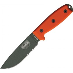Couteau lame semi dentelée manche orange Model 4 Esee - 1