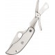 Couteau ciseau Spyderco ClipiTools lame 5.1cm Lisse Satin manche Inox - C169P - 2