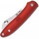 Couteau Spyderco Roadie lame 7.6cm Lisse Satin manche FRN (Nylon renforcé) - C189PRD - 2