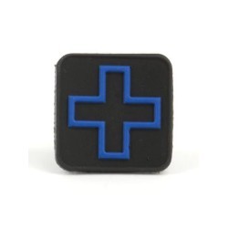 Patch PVC Noir croix Bleu ELEVEN10 - 1
