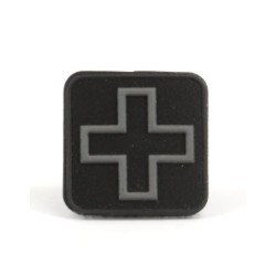 Patch PVC Noir croix Grise ELEVEN10 - 1