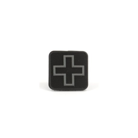 Patch PVC Noir croix Grise ELEVEN10 - 1