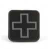 Patch PVC Noir croix Grise ELEVEN10 - 1