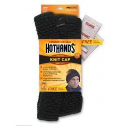 Bonnet en tricot noir chauffant HOTHANDS - 1