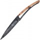 Couteau Deejo Tatoo Ski lame 9.5cm lisse manche bois de Genévrier - 2