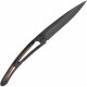 Couteau Deejo Tatoo Ski lame 9.5cm lisse manche bois de Genévrier - 3