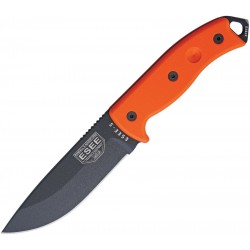 Couteau lame lisse noire manche orange Model 5 Esee - 1