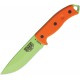 Couteau lame lisse verte manche orange Model 5 Esee - 1