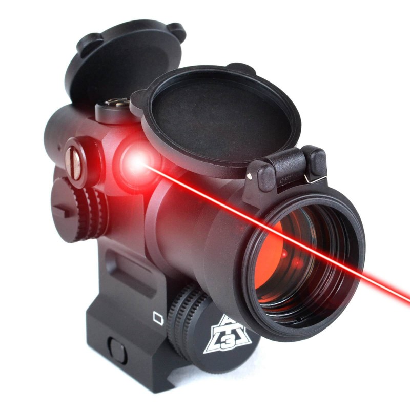 JS-Tactical - Viseur ACOG avec Laser - Point Rouge et Vert, Résis