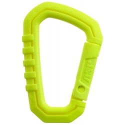 Mousqueton Polymère jaune fluo ASP