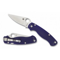 Couteau Spyderco Paramilitary 2 lame 8.7cm Lisse Acier manche G-10 (Fibre de verre) - C81GPDBL2 - 1