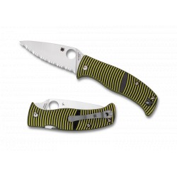 Couteau Spyderco Caribbean lame 9.4cm Dentelée Acier manche G-10 (Fibre de verre) - C217GP - 1