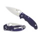 Couteau Spyderco Manix 2 lame 8.6cm Lisse Satin manche G-10 (fibre de verre) - C101PDBL2 - 1