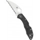 Couteau Spyderco Delica 4 lame 7.3cm dentelée Satin manche FRN - C11FSWCBK - 2