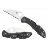 Couteau Spyderco Delica 4 lame 7.3cm dentelée Satin manche FRN - C11FSWCBK - 1