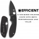 Couteau Spyderco Efficient lame 7.6cm Lisse Noir manche G-10 (Fibre de verre) - C216GPBBK - 2