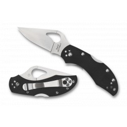 Couteau Spyderco Robin noir lame lisse 6.1cm manche G10 (fibre de verre) BY10GP2 - 2