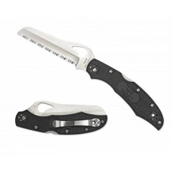 Couteau Spyderco Byrd Cara Cara 2 noir lame dentelée 10cm manche FRN (fibre de verre et nylon polymère) BY17SBK2 - 3