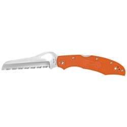 Couteau Spyderco Byrd Cara Cara 2 orange lame dentelée 10cm manche FRN (fibre de verre et nylon polymère) BY17SBK2 - 2