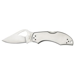 Couteau Spyderco Robin lame lisse 6cm manche acier inoxydable BY10P2 - 2