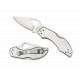 Couteau Spyderco Robin lame lisse 6cm manche acier inoxydable BY10P2 - 3