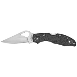 Couteau Spyderco Byrd Meadowlark 2 lame lisse 7.5cm manche FRN (fibre de verre et nylon polmère) BY04PBK2 - 1