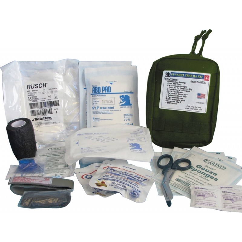 Trousse Trauma Complète Tactique Vert Od et Tan - Pro Army