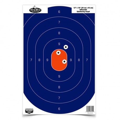Cible de tir Orange et Bleu 30x45cm Birchwood-Casey - 50 cibles - 1
