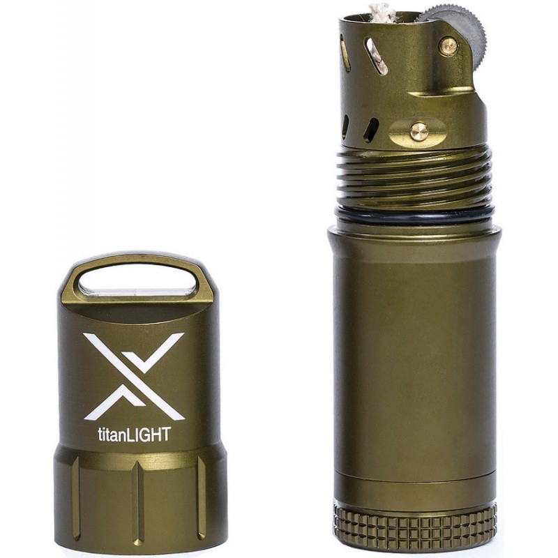 Briquet rechargeable Titanlight EXOTAC vert olive - Conditions Extremes