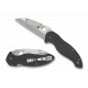 Couteau Spyderco Canis lame 8.7cm lisse acier manche CF/G10 (carbone/fibre de verre) - C248CFP