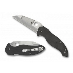 Couteau Spyderco Canis lame 8.7cm lisse acier manche CF/G10 (carbone/fibre de verre) - C248CFP - 1