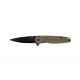 Couteau Shikra pliable Ontario Knife Company Lame lisse 8.13cm manche titan et lin - 1