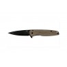 Couteau Shikra pliable Ontario Knife Company Lame lisse 8.13cm manche titan et lin - 1