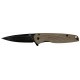 Couteau Shikra pliable Ontario Knife Company Lame lisse 8.13cm manche titan et lin - 3