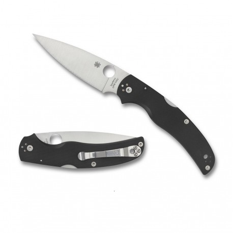 Couteau Spyderco Native Chief lame 10.4cm lisse satin manche G-10 (Fibre de verre) - C244GP - 1