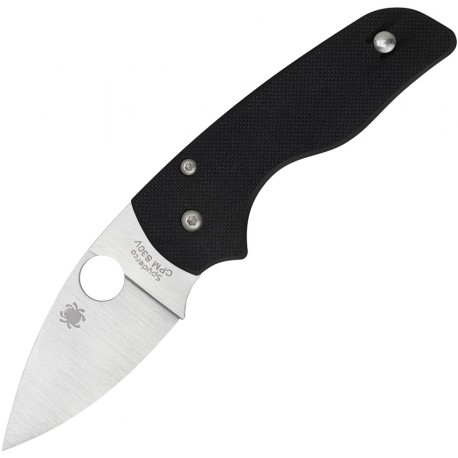 Couteau Spyderco Lil Native lame 6.1cm Lisse Satin manche G-10 (Fibre de verre) - C230GP - 1