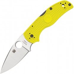 Couteau Spyderco Native 5 lame 7.5cm Lisse Satin manche jaune FRN (Nylon renforcé) - C41PYL5 - 2